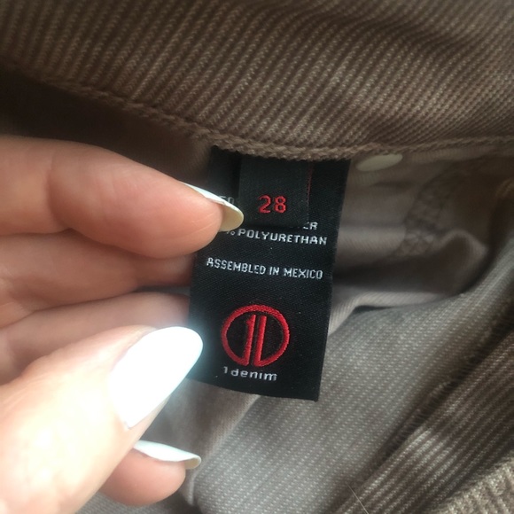 1 Denim Boyfriend Fit - Taupe Corduroy Sz 28 - Picture 11 of 13